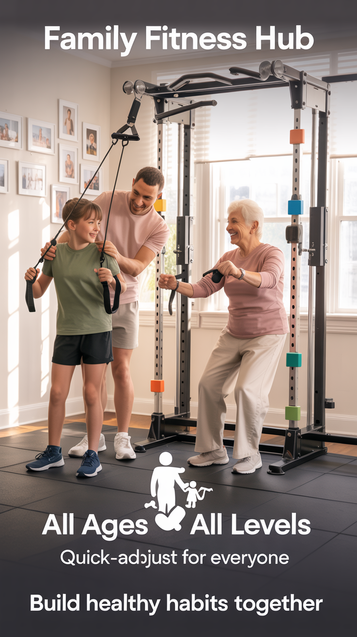 hybrid training station for small home gym