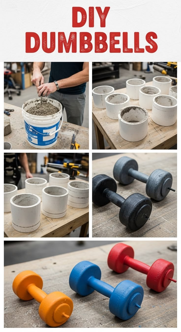 Create Your Own Dumbbells and Free Weights Easily